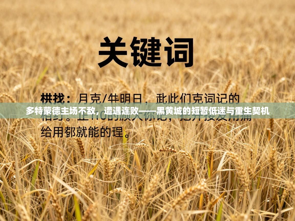 多特蒙德主场不敌,遭遇连败——黑黄城的短暂低迷与重生契机 第1张